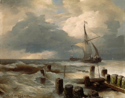 Seascape, 1894 by Andreas Achenbach